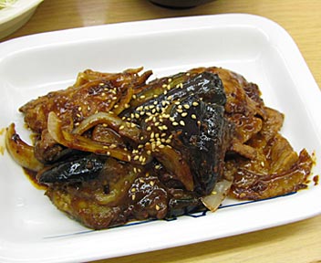 豚と茄子の辛味噌炒め定食
