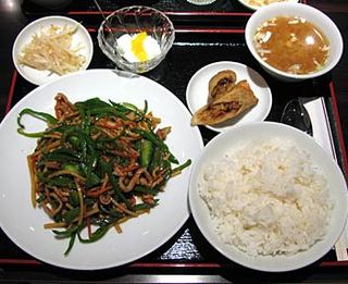 中華料理 天一房／豚肉細切りとピーマン炒め／青椒肉絲