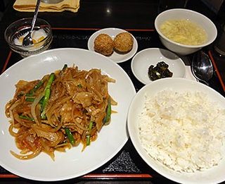 中華料理 天一房／豚肉の生姜炒め定食